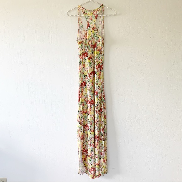 J. Crew Alicia Cupro-blend Racerback Slip Dress In Painterly Floral - Picture 6 of 14